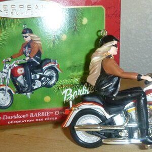 Hallmark Keepsake Harley Davidson Motorcycle Barbie Ornament FY2001